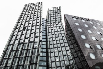 Modern high-rise buildings, Reeperbahn, St. Pauli, Hamburg, Germany, Europe