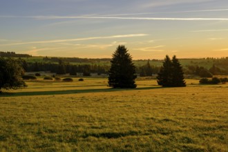 Sunrise, Hochrhönstraße, near Schwabenhimmel, UNESCO Biosphere Reserve, near Hausen, Rhön, Bavarian