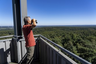 Fire watch tower on the Rennberg, near Flaesheim, Haltern am See, in the Haard forest area, one of
