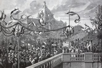 The entry of the German imperial couple into Strasbourg, homage of the Alsace-Lorraine in front of