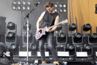 Adenau, Germany, 7 June 2024: Royal Blood (Mike Kerr, vocals, bass) play at Rock am Ring. The