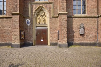 Entrance to St Lambert's Basilica in the old town of Düsseldorf, state capital, independent city,