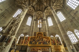 High altar Passion and Resurrection of Jesus in the Protestant parish church of St Michael,