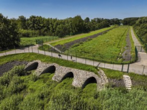 Bottrop-Gladbeck, North Rhine-Westphalia, Germany, Stormwater overflow basin, Stormwater retention