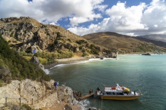 The palm beach of Preveli, Crete, Greece, Europe