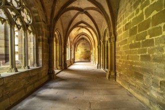 Cloister in Maulbronn Monastery, Maulbronn, Baden-Württemberg, Germany, Europe