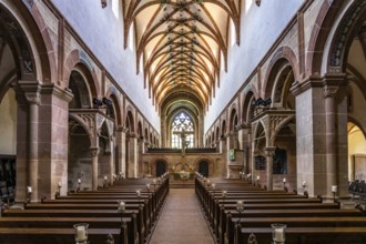 Interior of the monastery church, Maulbronn Monastery, Maulbronn, Baden-Württemberg, Germany,
