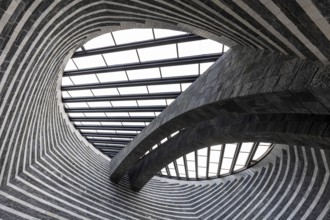 Chiesa di San Giovanni Battista, interior view, architect Mario Botta, Mogno, near Fusio,