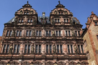 View from the inner courtyard of the façade of the Friedrich Building, built between 1601 and 1607,