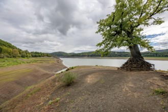 Lake Edersee, near Waldeck, the third largest reservoir in Germany, is currently at just under 13%