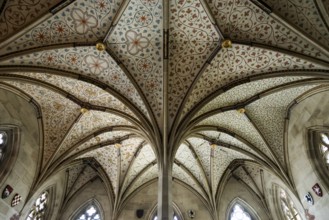 Interior view, summer refectory, Cistercian monastery Bebenhausen, Tübingen, Baden-Württemberg,