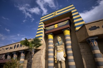 Temple, Land of the Pharaohs, Egypt, LEGOLAND theme park, Germany, Günzburg, Bavaria, Germany,
