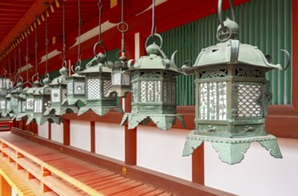Hanging lanterns (tsuri-doro) Kasuga-taisha shrine, Nara, Japan, Asia