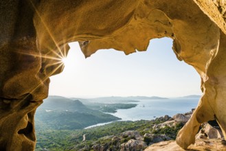 Bizarre granite rocks, Roccia dell Orso, sunset, Capo d'Orso, Palau, Costa Smeralda, Sardinia,
