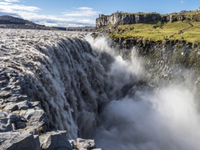 Waterfall Dettifoss, east side, Iceland, Europe
