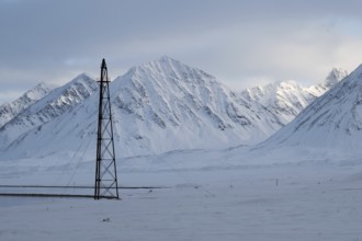 Old airship mast for anchoring Umberto Nobile's airship Norge, Roald Amundsen's North Pole