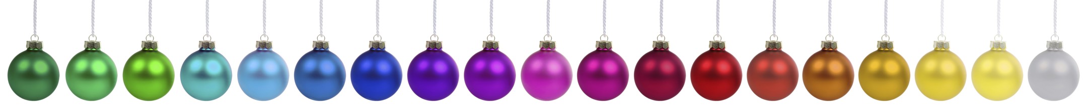 Christmas colourful Christmas baubles Christmas decoration baubles decoration in a row freestanding