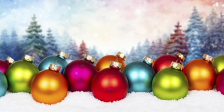 Christmas card for Christmas with forest in the background card and text free space Copyspace