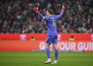Goalkeeper Manuel Neuer FC Bayern Munich FCB (01) Gesture Gesture Allianz Arena, Munich, Bavaria,