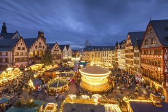 The carousel on the Römerberg turns. The Frankfurt Christmas Market was officially opened on 25