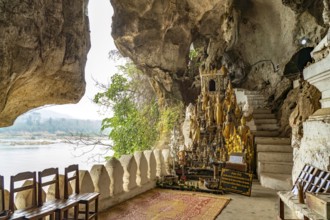 Buddha statues in the Pak Ou caves near Luang Prabang, Laos, Asia