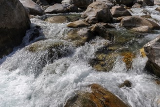 Rocks in the Verzasca River between Lavertezzo and Brione, Verzasca Valley, Valle Verzasca, Canton