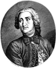 Louis Marchand (Lyon 1669, Paris 1732) portrait, exceptionally virtuoso organ and piano player,