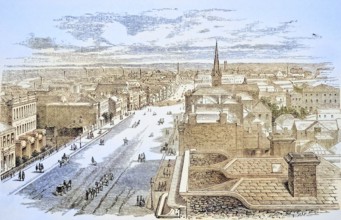 Melbourne Australia From The Gallery of Geography published London circa 1872, Historic, digitally
