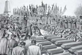 Funeral of the victims of the armoured ship Brandenburg, A serious accident occurred on the