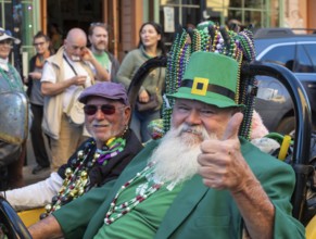 New Orleans, Louisiana - The Downtown Irish Club holds its St Patrick's Day parade through the