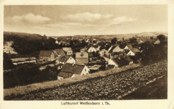 Historical postcard, picture postcard, climatic health resort Weißenborn in Thuringia, Germany,