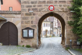 Historic town gate in Cadolzburg, Bavaria, Germany, Europe