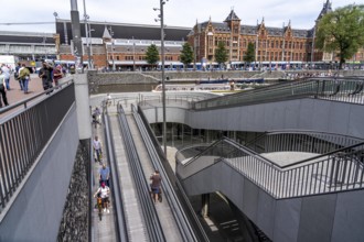 New bicycle car park at Amsterdam Central Station, Stationsplein, space for around 7000 bicycles,