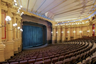 Auditorium, hall, interior view of the Richard Wagner Festival Theatre of the Bayreuth Festival on