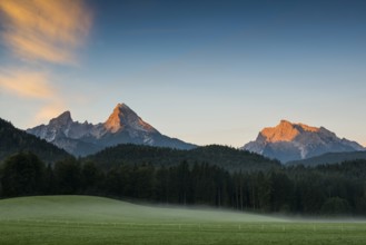 Watzmann, sunrise, Berchtesgadener Land, Upper Bavaria, Bavaria, Germany, Europe