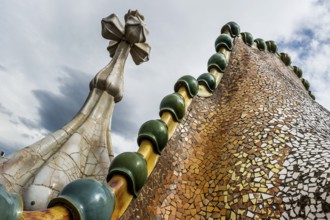 Casa Batlló, Art Nouveau, architect Antoni Gaudi, Barcelona, Catalonia, Spain, Europe