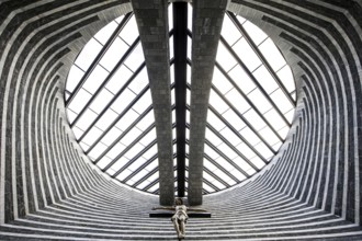 Chiesa di San Giovanni Battista, interior view, architect Mario Botta, Mogno, near Fusio,