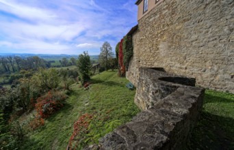 View from Creuzburg Castle. Creuzburg district, Thuringia, Germany, Europe