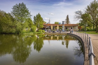 Spa gardens in Bad Staffelstein, Bavaria, Germany, Europe