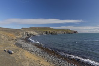 Coastal landscape at the road 870 north of Kopasker, North Iceland