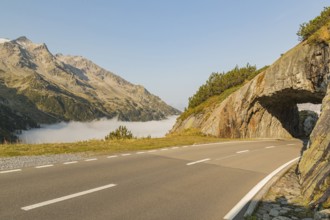 View from the Sustenpass High Alpine Road, close to the lake Steinsee