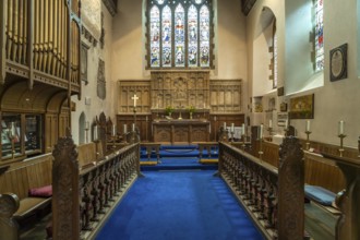 Interior of the church of St Mary the Virgin in Pembroke, Wales, Great Britain