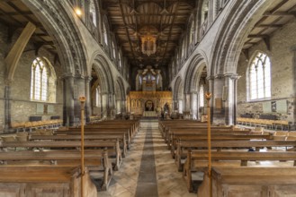 Interior of St Davids Cathedral, Wales, Great Britain