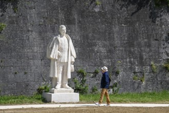 Statue of Jean-Auguste Margueritte (1823-1870), French general, in front of the citadel of Verdun,