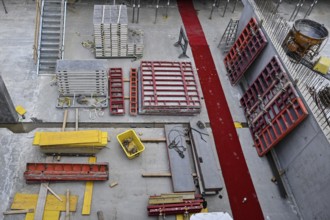 Wall formwork construction site