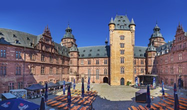 Johannisburg Castle in Aschaffenburg, Bavaria, Germany, Europe