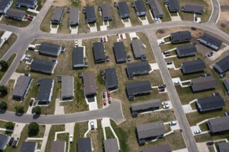 Albion, Michigan, An aerial view of the Wildflower Crossing mobile home park