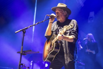 Wolfgang Niedecken, singer of BAP live on Time Travel 81/82 Tour at the Tempodrom in Berlin on 09