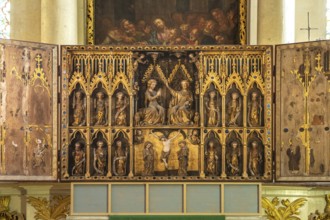 Baroque altar of the Havelberg Cathedral of St Mary, Havelberg, Saxony-Anhalt, Germany, Europe