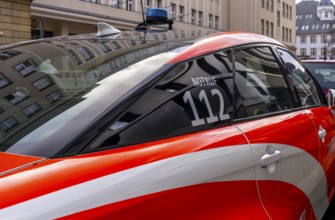 The current electric cars of the Berlin fire brigade, Berlin, Germany, Europe